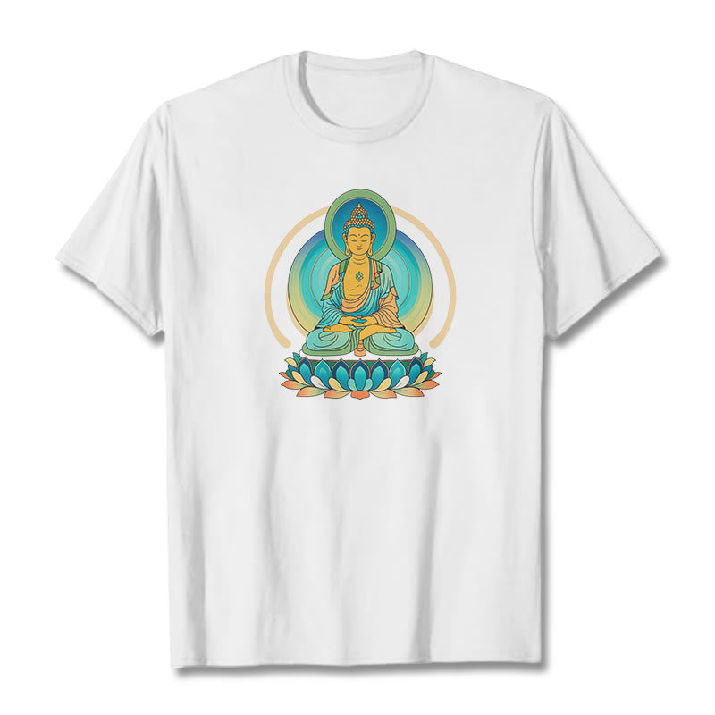 Pure Cotton Lotus Buddha Mindful Meditation Tee