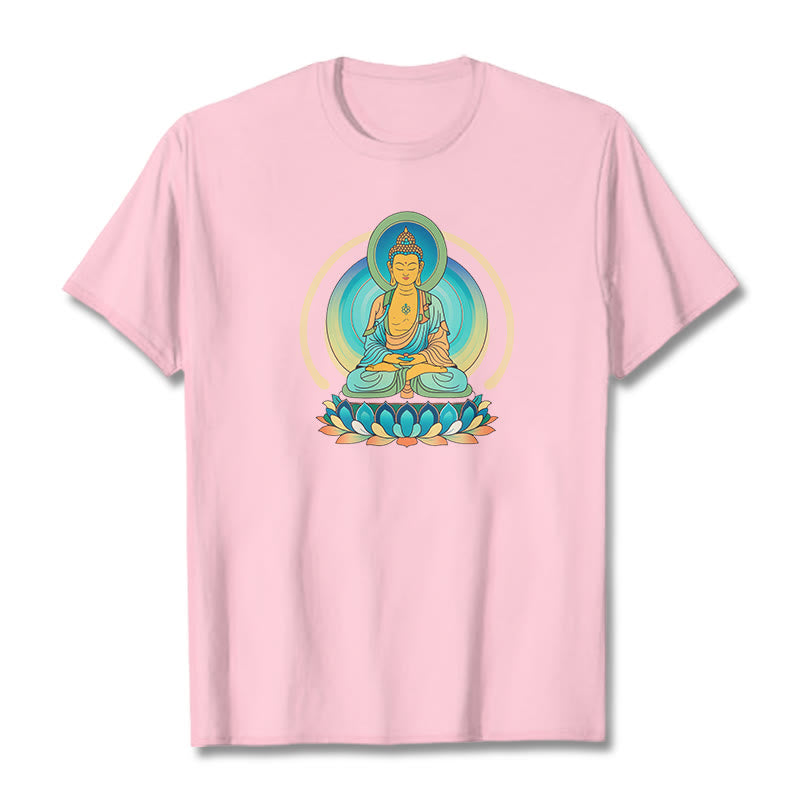 Pure Cotton Lotus Buddha Mindful Meditation Tee