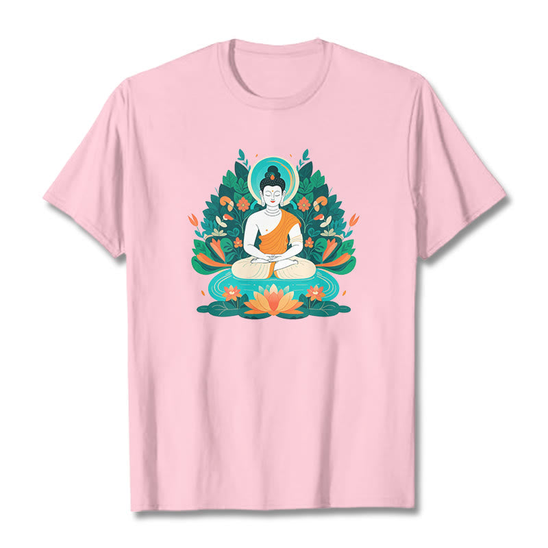 Flower Grass Lotus Bodhisattva Tee T-shirt