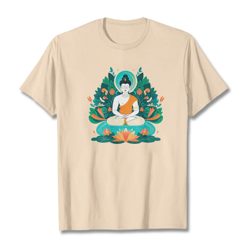 Flower Grass Lotus Bodhisattva Tee T-shirt