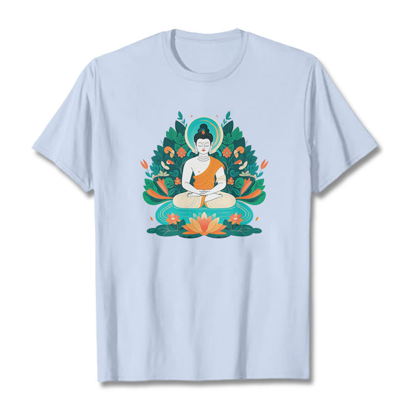 Flower Grass Lotus Bodhisattva Tee T-shirt
