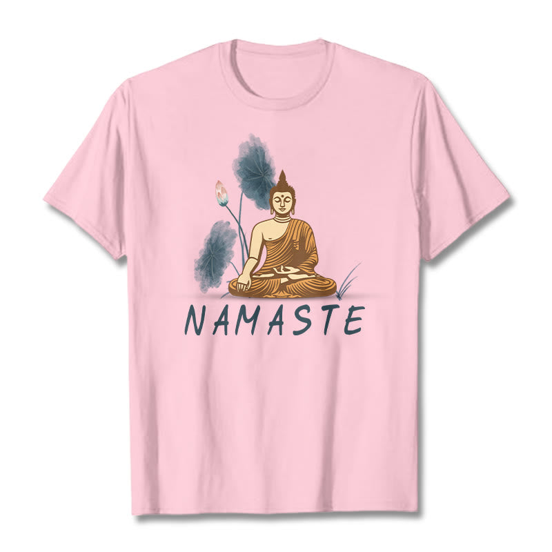 NAMASTE Buddha Lotus Leaf Tee T-shirt