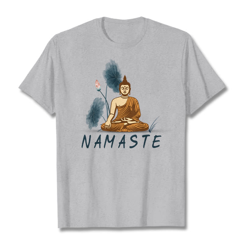NAMASTE Buddha Lotus Leaf Tee T-shirt