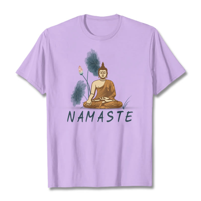 NAMASTE Buddha Lotus Leaf Tee T-shirt