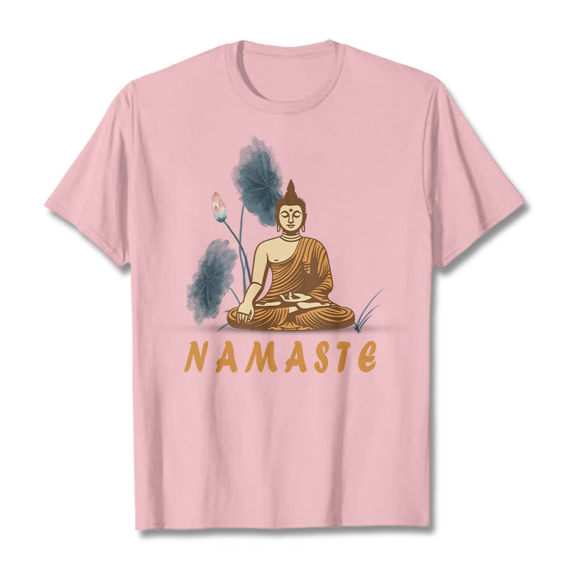 NAMASTE Buddha Lotus Leaf Tee T-shirt