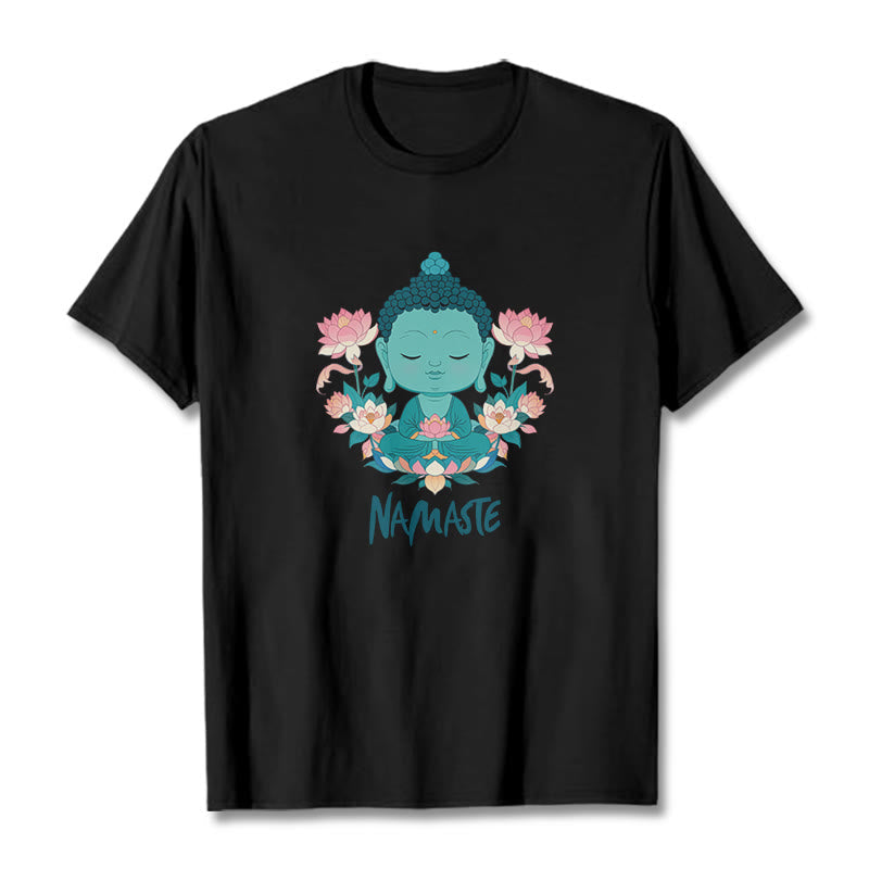 NAMASTE Buddha Lotus Meditation Tee T-shirt