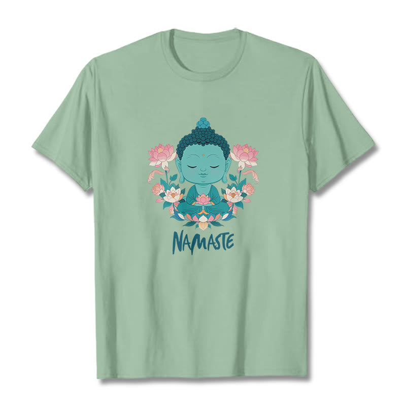 NAMASTE Buddha Lotus Meditation Tee T-shirt