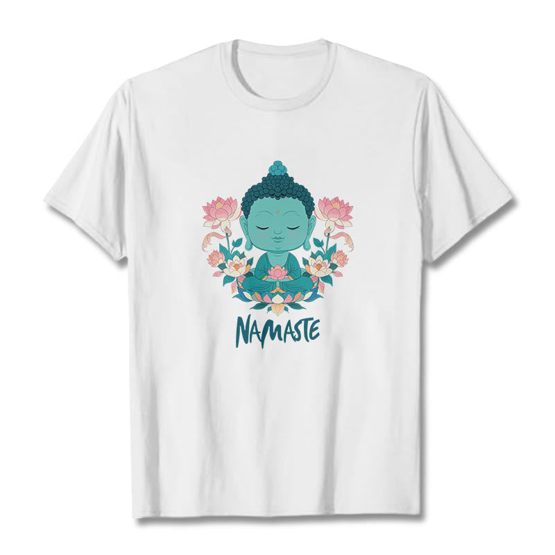 NAMASTE Buddha Lotus Meditation Tee T-shirt