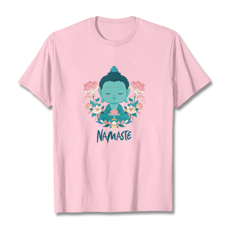 NAMASTE Buddha Lotus Meditation Tee T-shirt