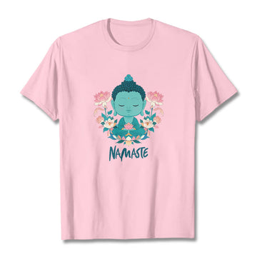 NAMASTE Buddha Lotus Meditation Tee T-shirt