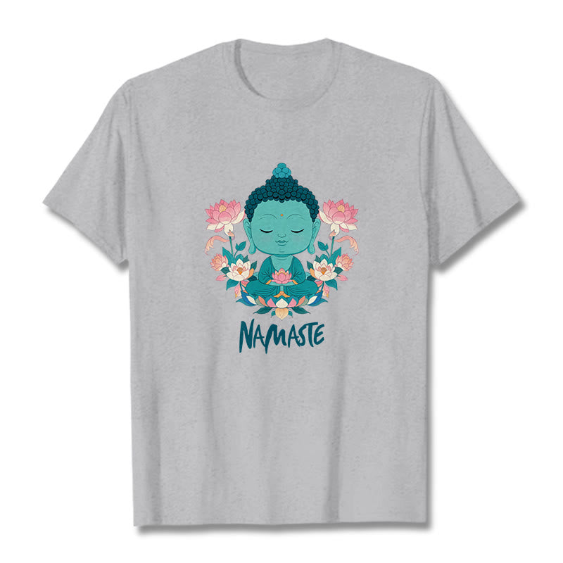 NAMASTE Buddha Lotus Meditation Tee T-shirt