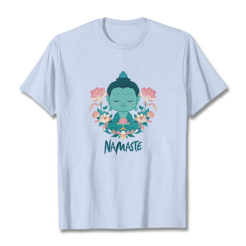 NAMASTE Buddha Lotus Meditation Tee T-shirt