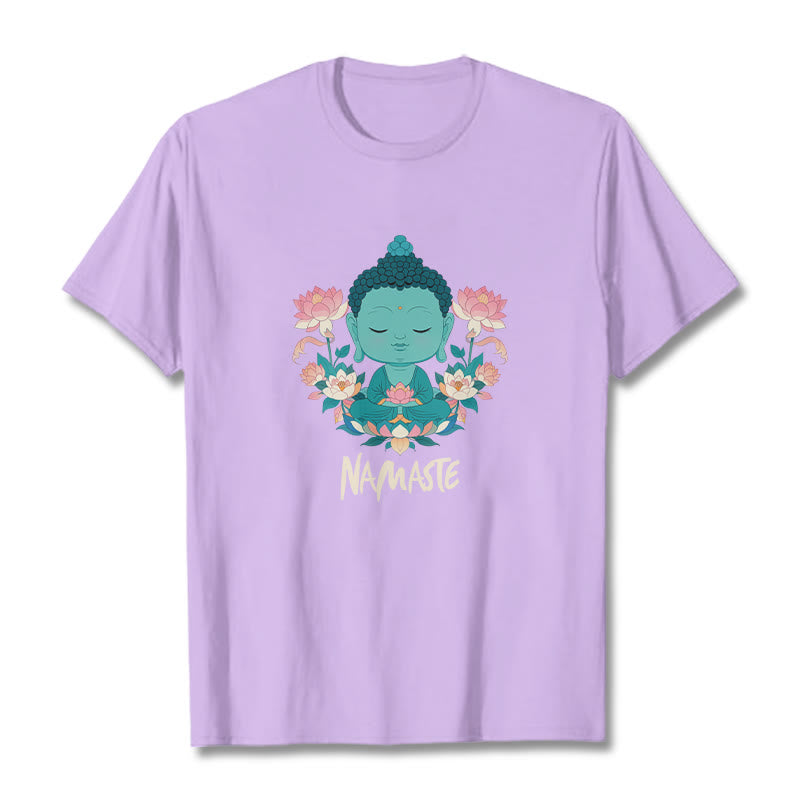 NAMASTE Buddha Lotus Meditation Tee T-shirt