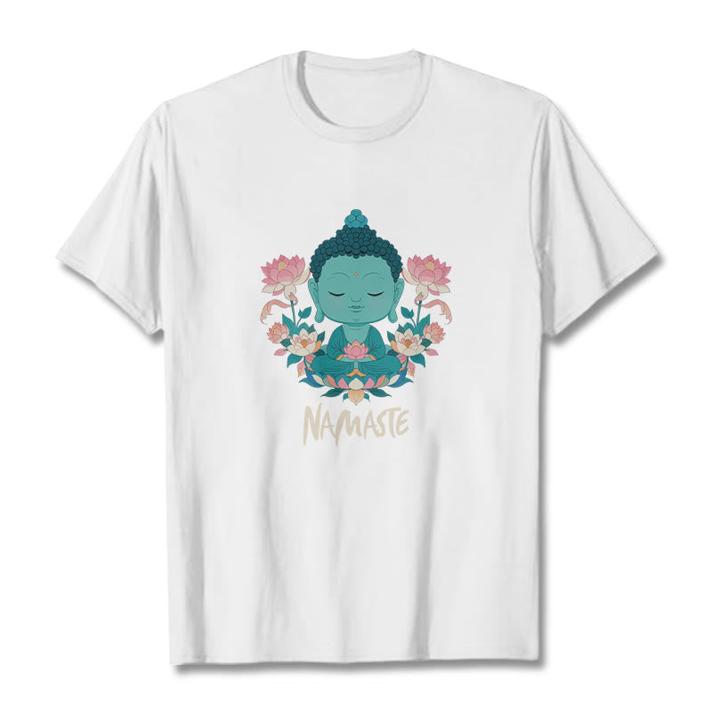 NAMASTE Buddha Lotus Meditation Tee T-shirt