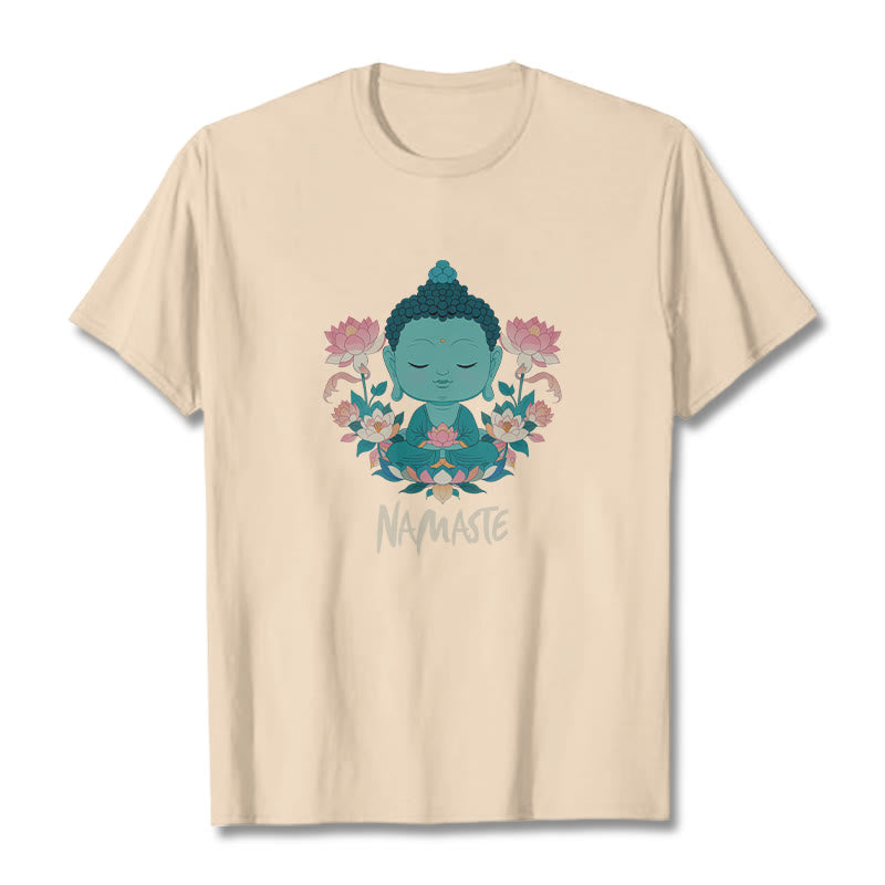 NAMASTE Buddha Lotus Meditation Tee T-shirt
