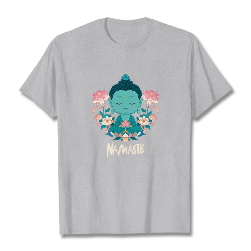 NAMASTE Buddha Lotus Meditation Tee T-shirt