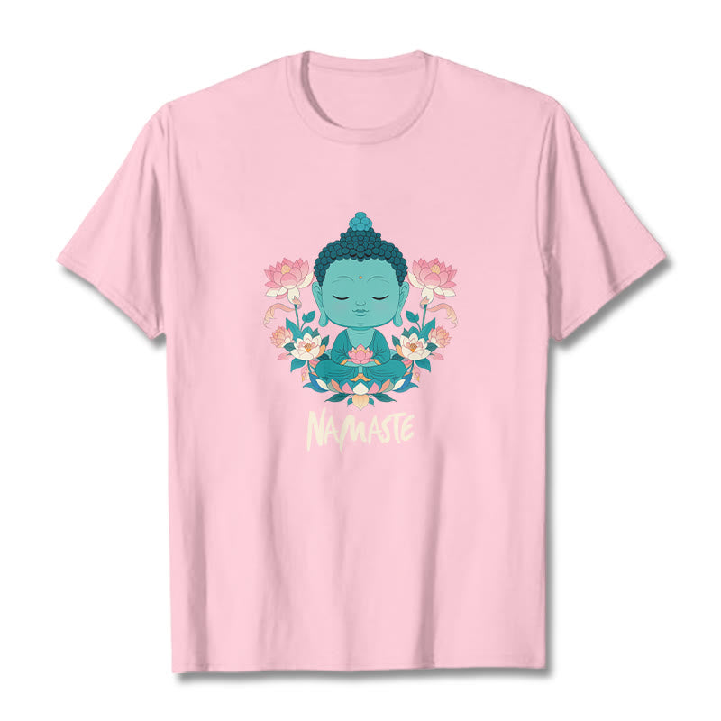 NAMASTE Buddha Lotus Meditation Tee T-shirt