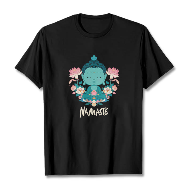 NAMASTE Buddha Lotus Meditation Tee T-shirt