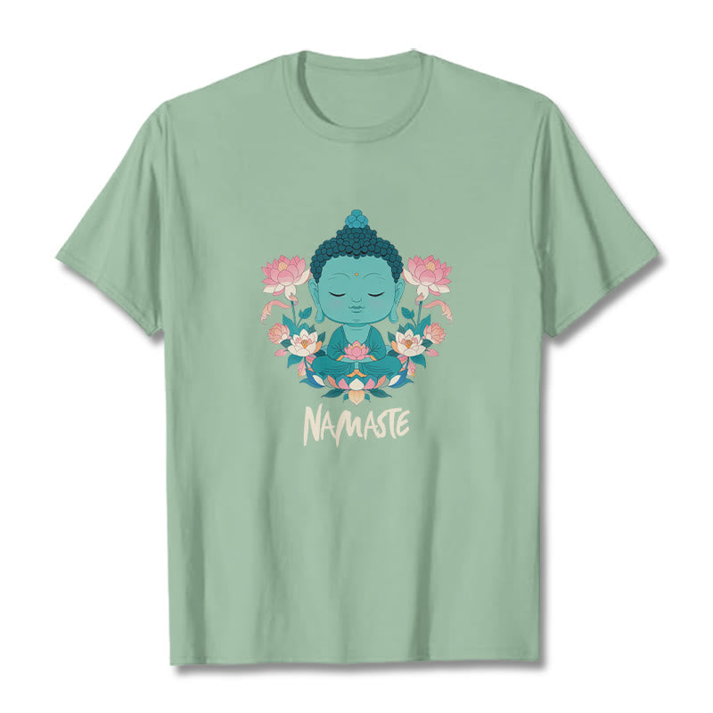 NAMASTE Buddha Lotus Meditation Tee T-shirt