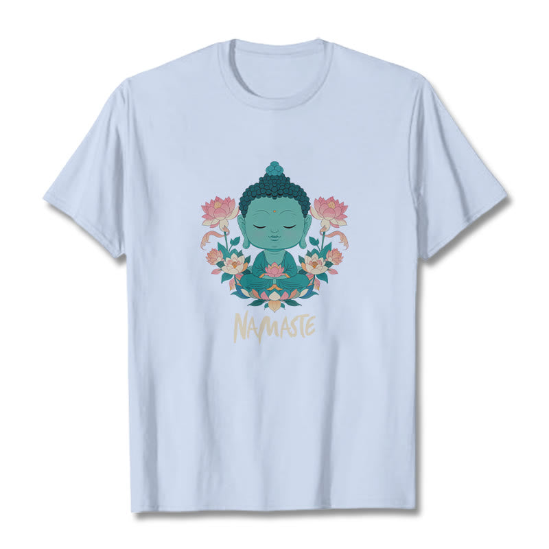 NAMASTE Buddha Lotus Meditation Tee T-shirt