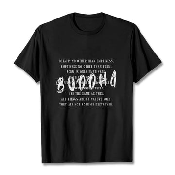 Breathable Cotton Heart Sutra Meditation Graphic Tee