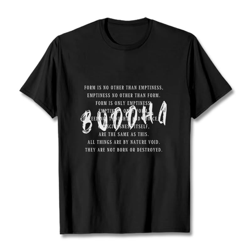 Breathable Cotton Heart Sutra Meditation Graphic Tee