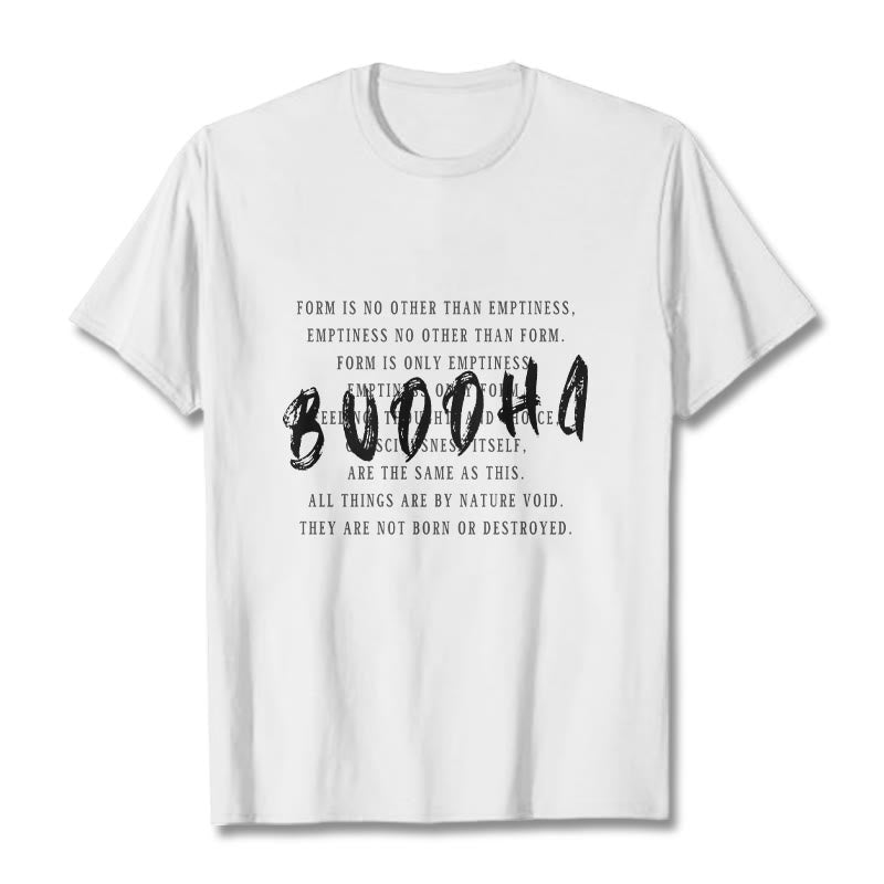 Breathable Cotton Heart Sutra Meditation Graphic Tee
