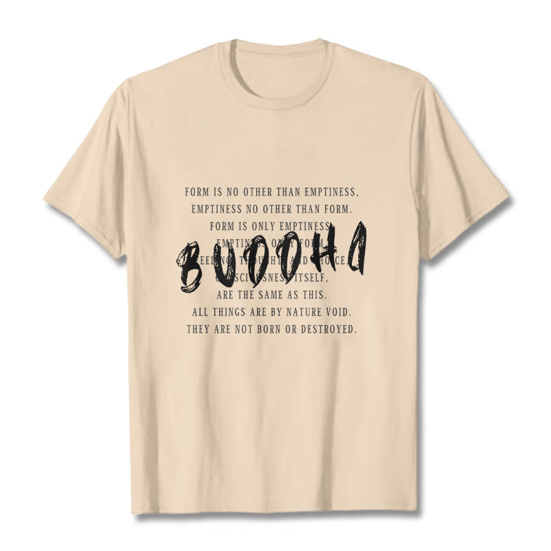 Breathable Cotton Heart Sutra Meditation Graphic Tee