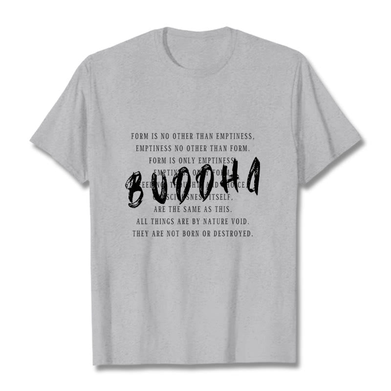 Breathable Cotton Heart Sutra Meditation Graphic Tee