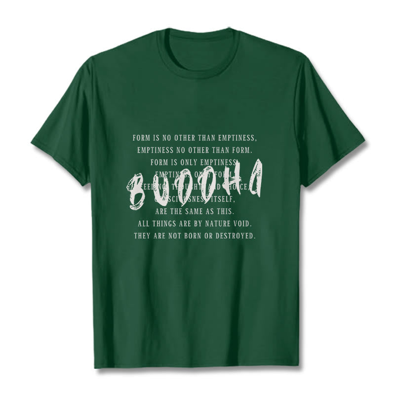 Breathable Cotton Heart Sutra Meditation Graphic Tee