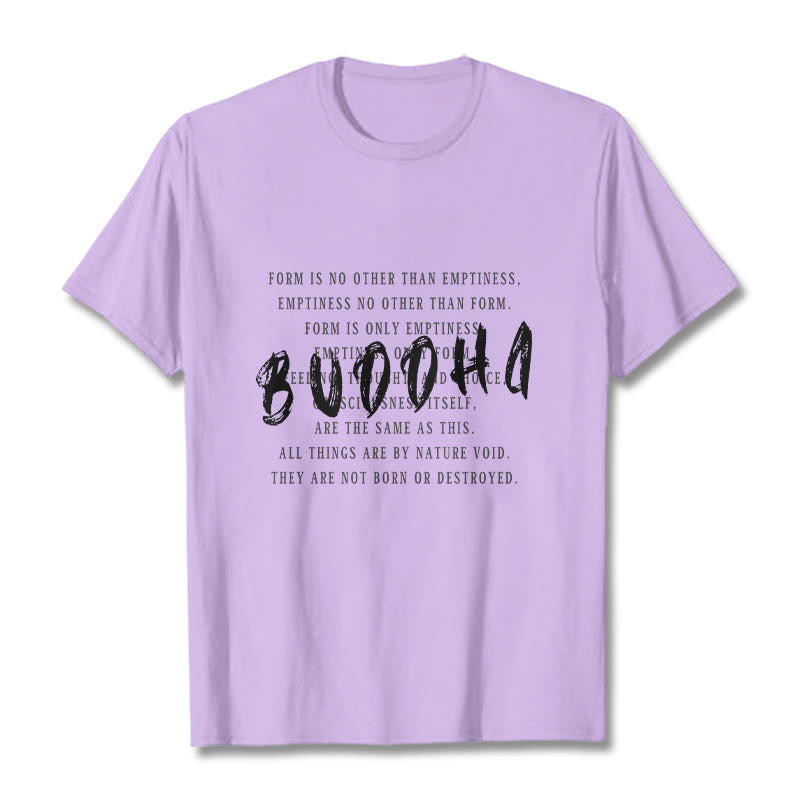 Breathable Cotton Heart Sutra Meditation Graphic Tee