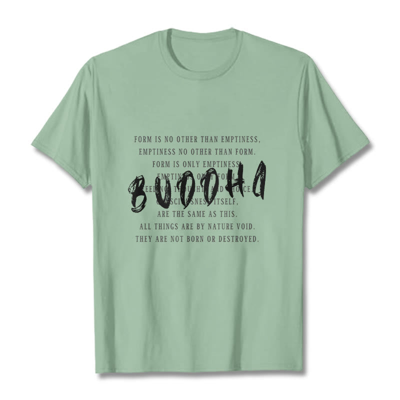 Breathable Cotton Heart Sutra Meditation Graphic Tee