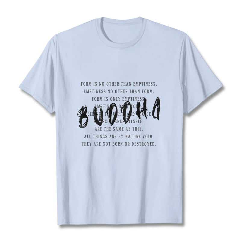 Breathable Cotton Heart Sutra Meditation Graphic Tee