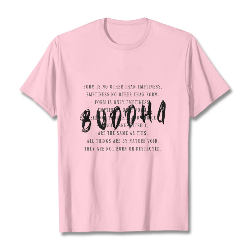 Breathable Cotton Heart Sutra Meditation Graphic Tee