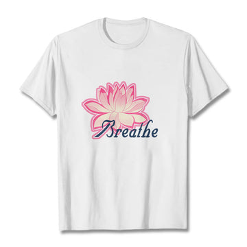 Tactile Cotton Unisex Breathe Graphic Meditation T-Shirt