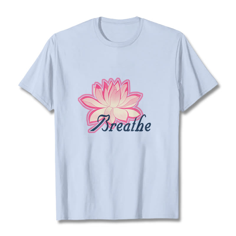 Tactile Cotton Unisex Breathe Graphic Meditation T-Shirt