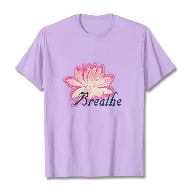 Tactile Cotton Unisex Breathe Graphic Meditation T-Shirt