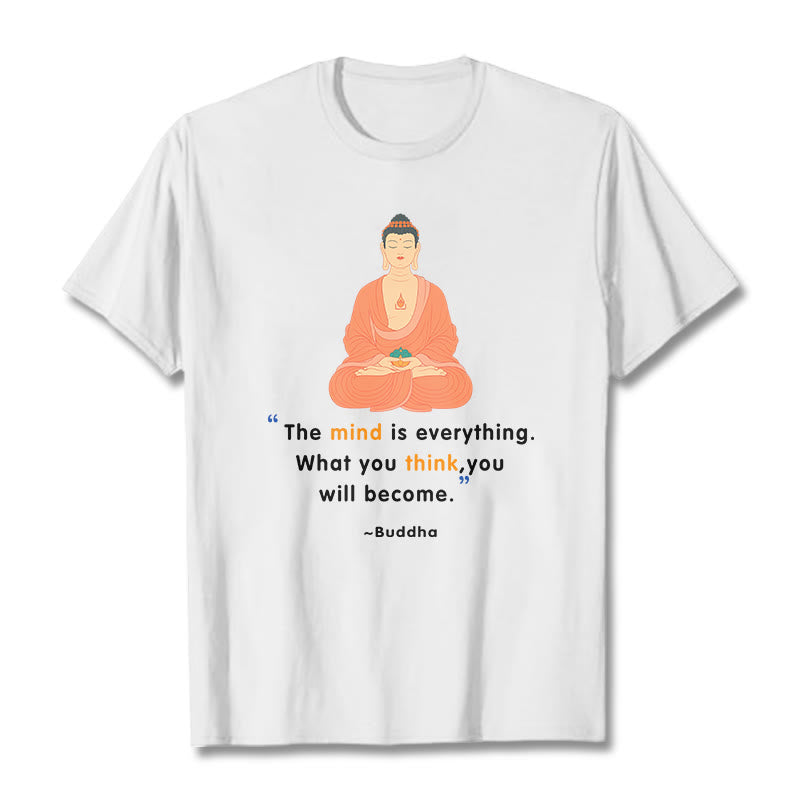 Tactile Cotton Crew Neck Mindful Meditation Tee