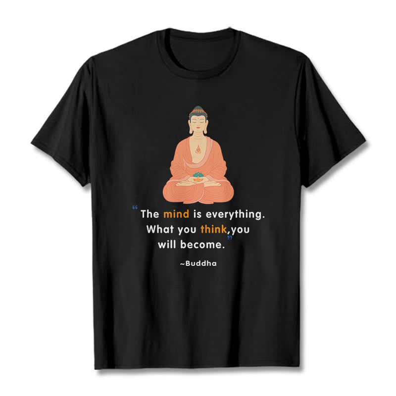 Tactile Cotton Crew Neck Mindful Meditation Tee