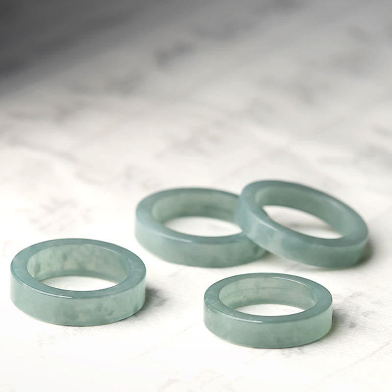 Natural Jade Prosperity Luck Ring