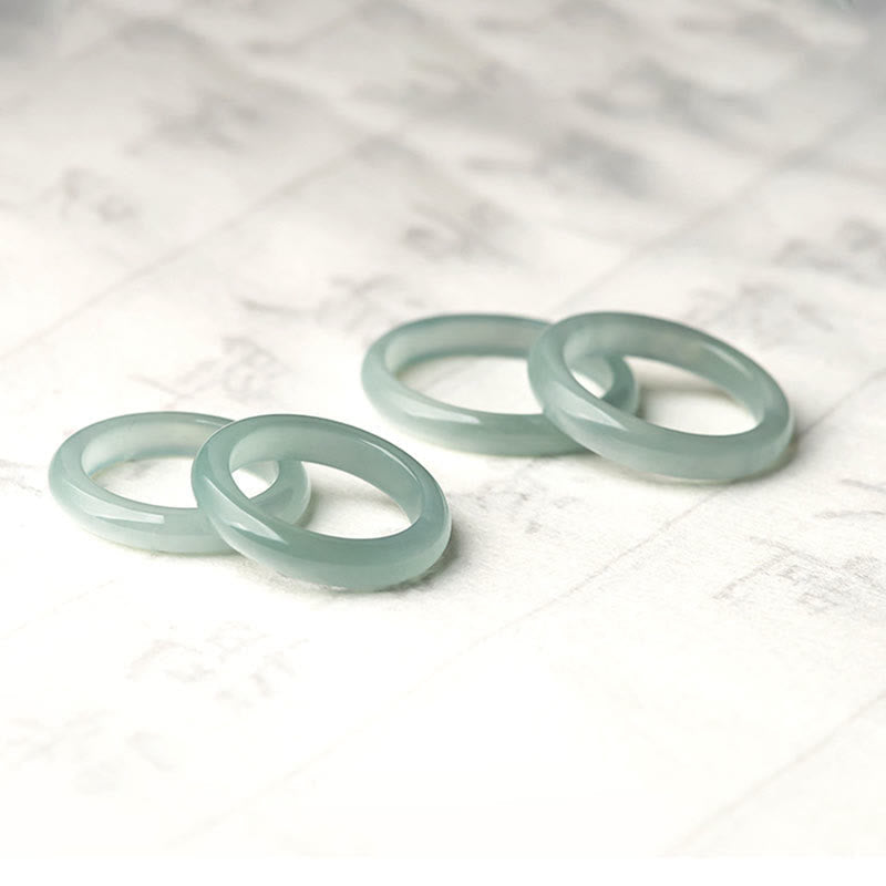 Natural Jade Prosperity Luck Ring