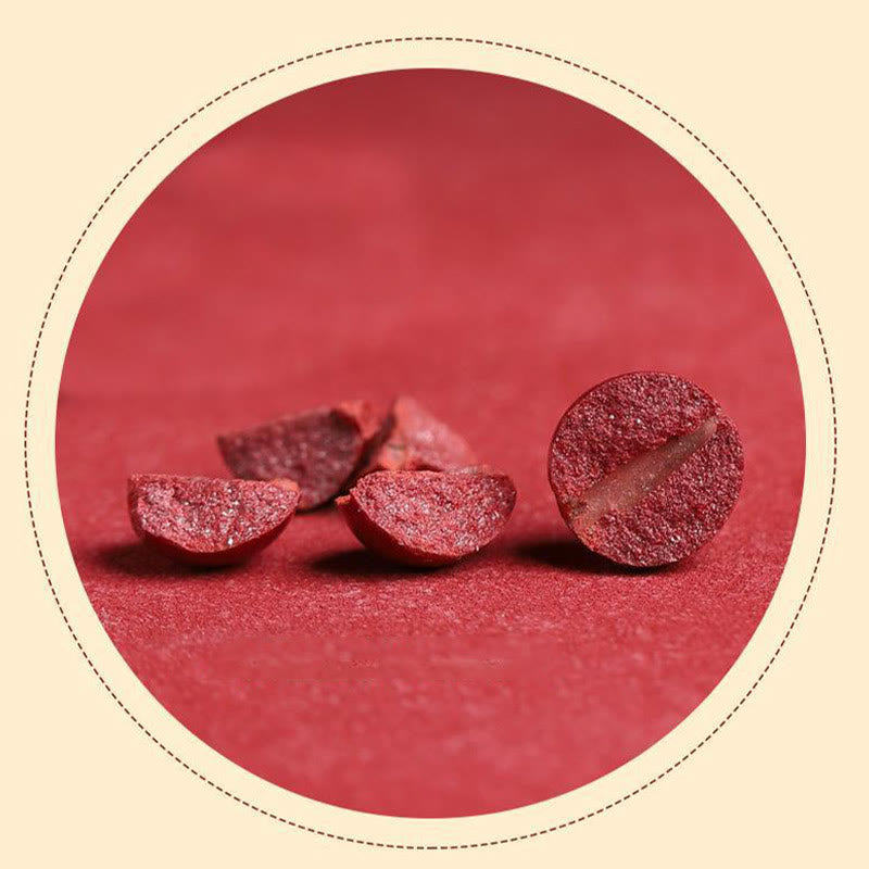 Natural Cinnabar Lotus Peace Buckle Blessing Necklace String Pendant