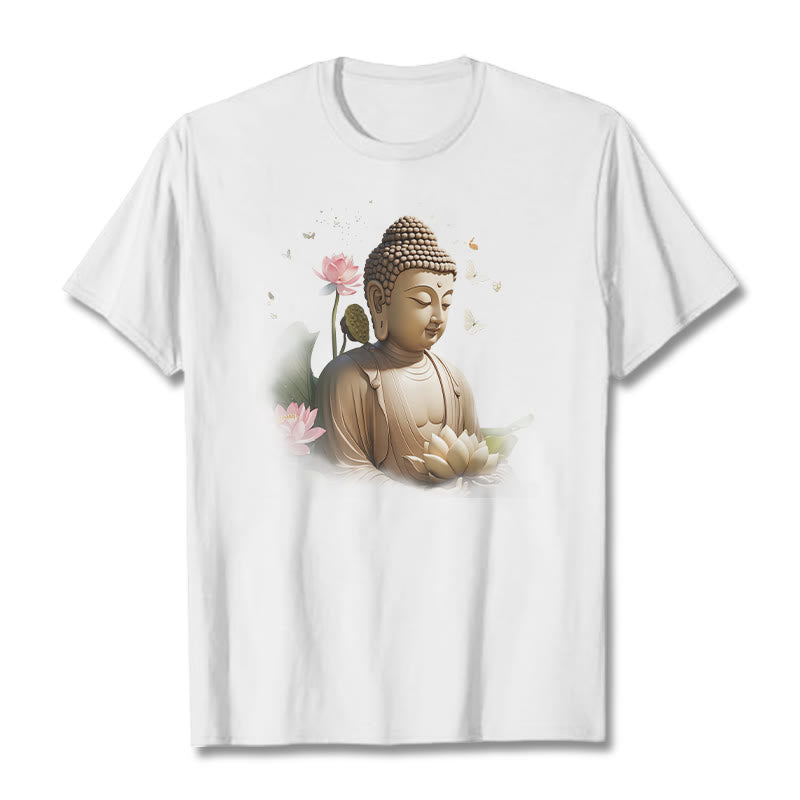 Lotus Butterfly Meditation Buddha Tee T-shirt