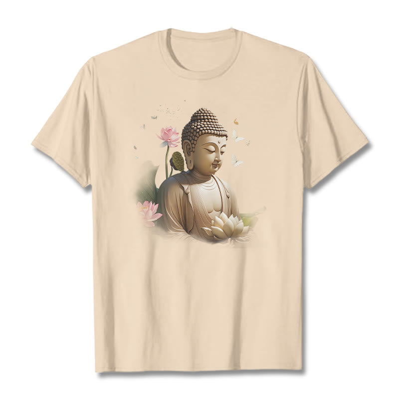 Lotus Butterfly Meditation Buddha Tee T-shirt