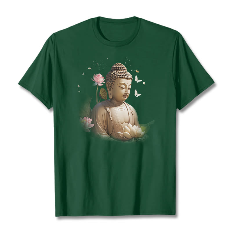 Lotus Butterfly Meditation Buddha Tee T-shirt