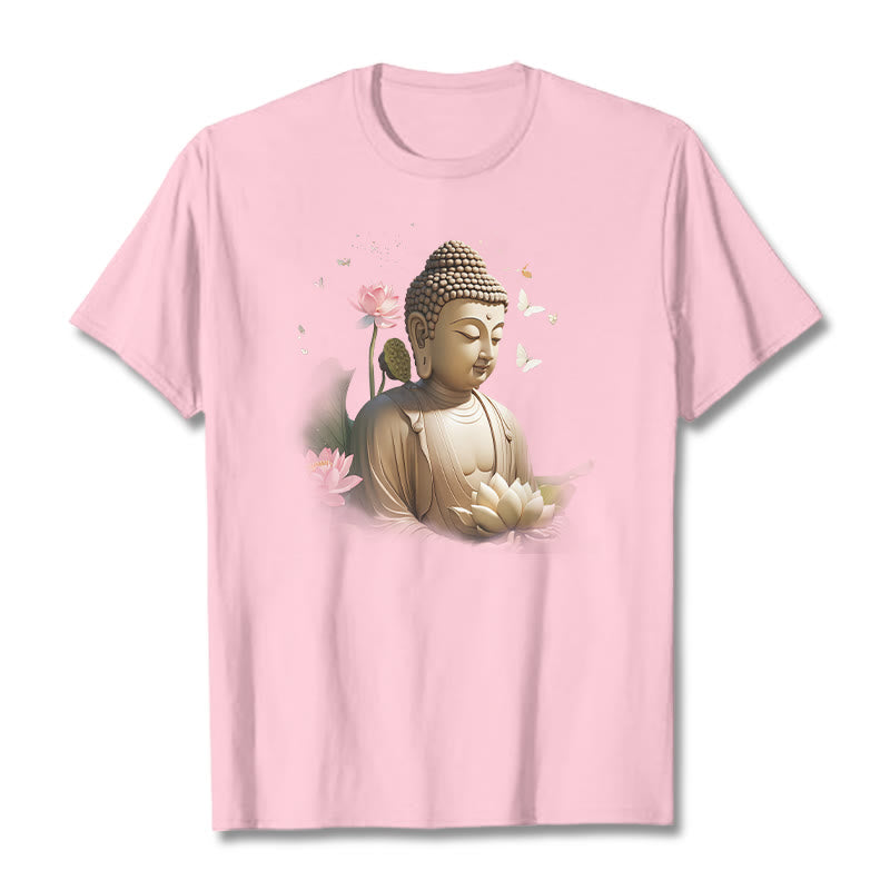 Lotus Butterfly Meditation Buddha Tee T-shirt