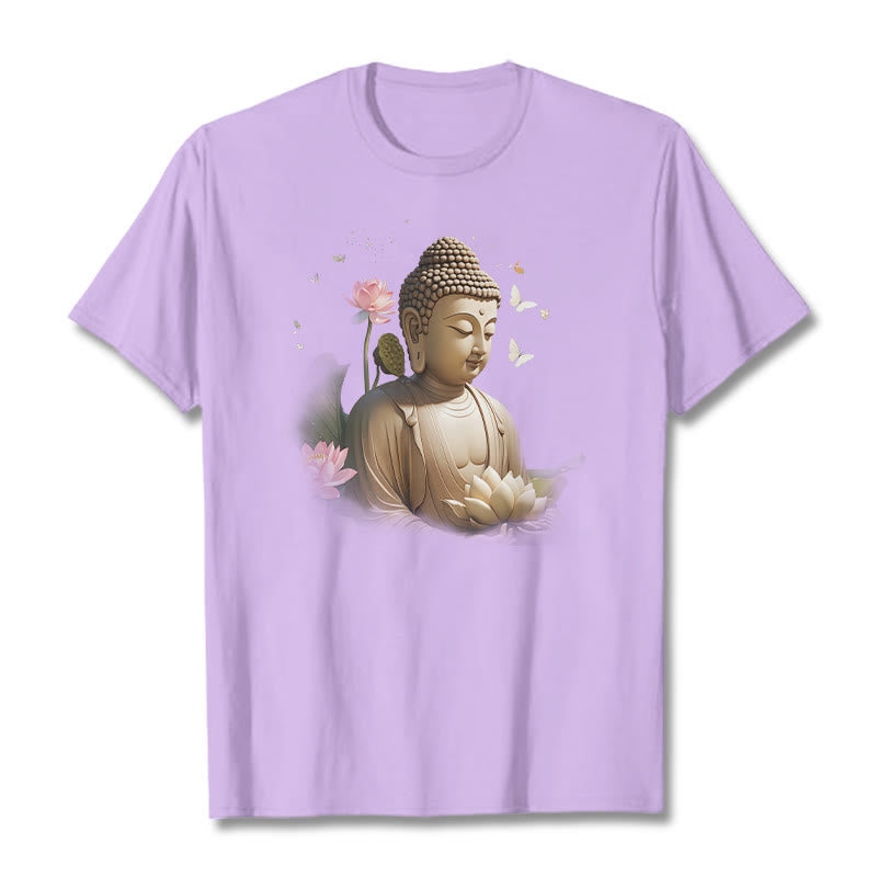 Lotus Butterfly Meditation Buddha Tee T-shirt