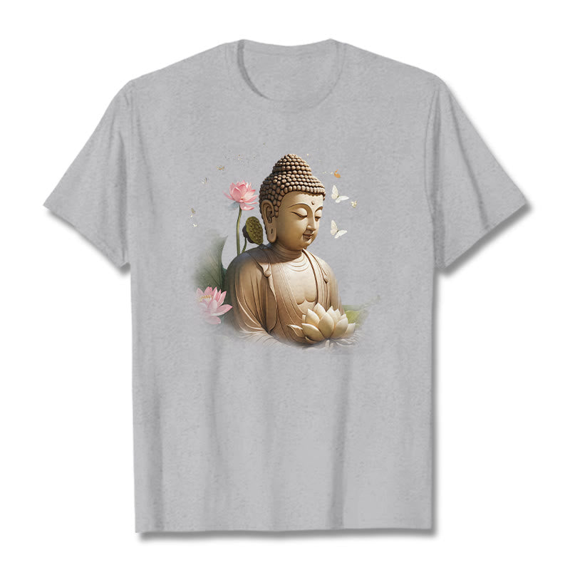 Lotus Butterfly Meditation Buddha Tee T-shirt