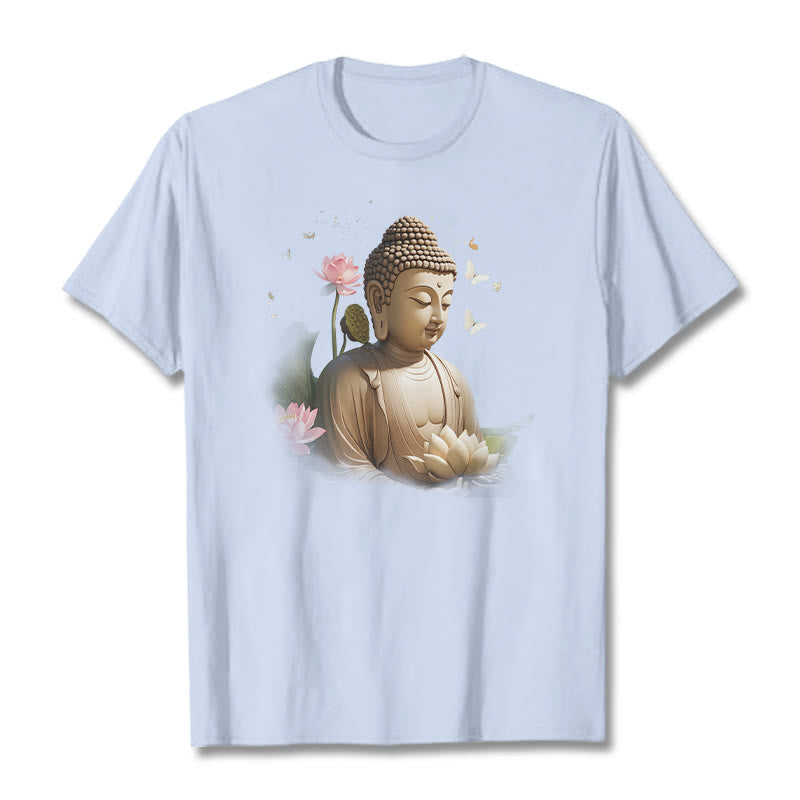 Lotus Butterfly Meditation Buddha Tee T-shirt