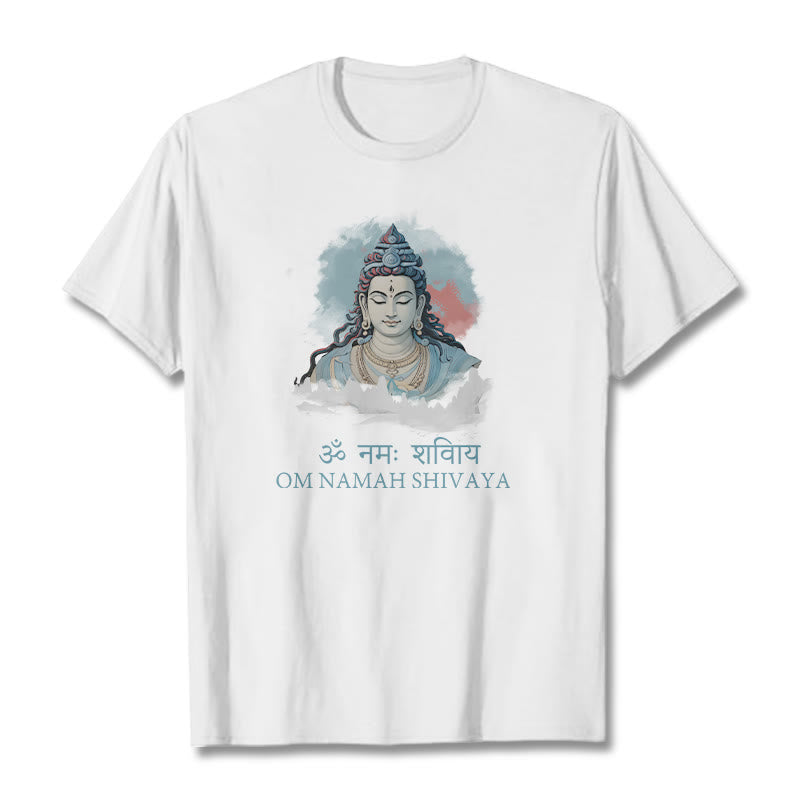 Sanskrit OM NAMAH SHIVAYA Colorful Clouds Tee T-shirt